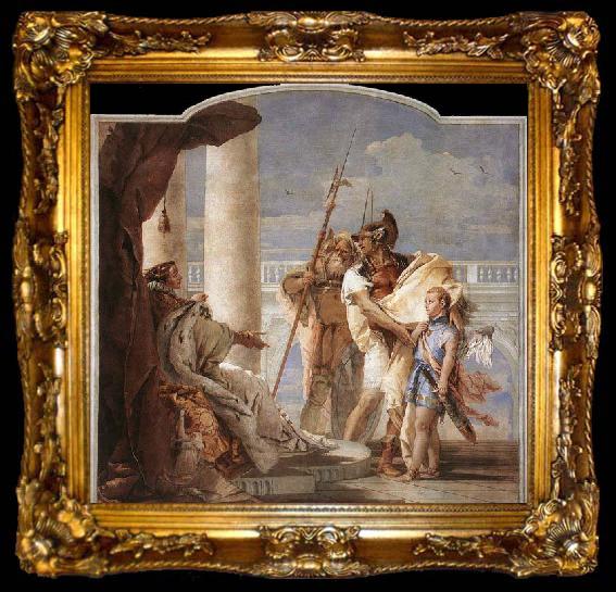 framed  TIEPOLO, Giovanni Domenico Aeneas Introducing Cupid Dressed as Ascanius to Dido, ta009-2